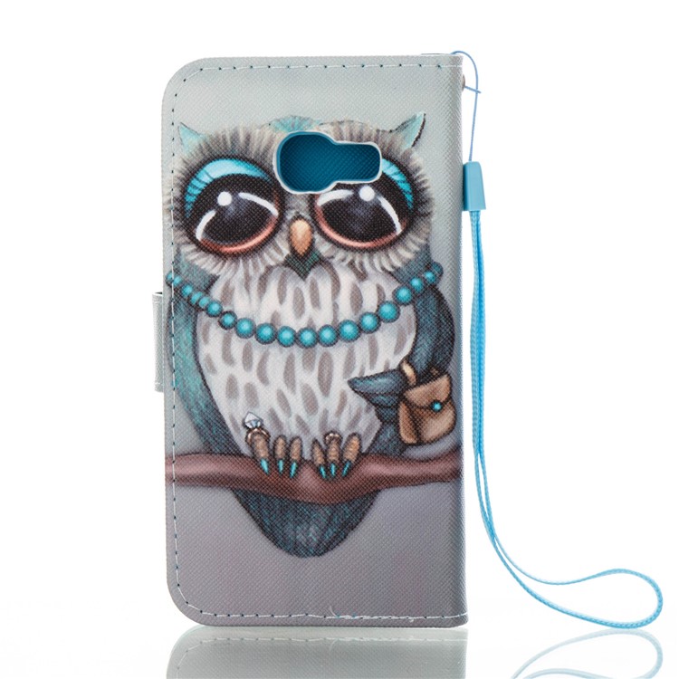 Printing Pattern Leather Mobile Phone Case for Samsung Galaxy A3 (2017) - Owl Lady-6