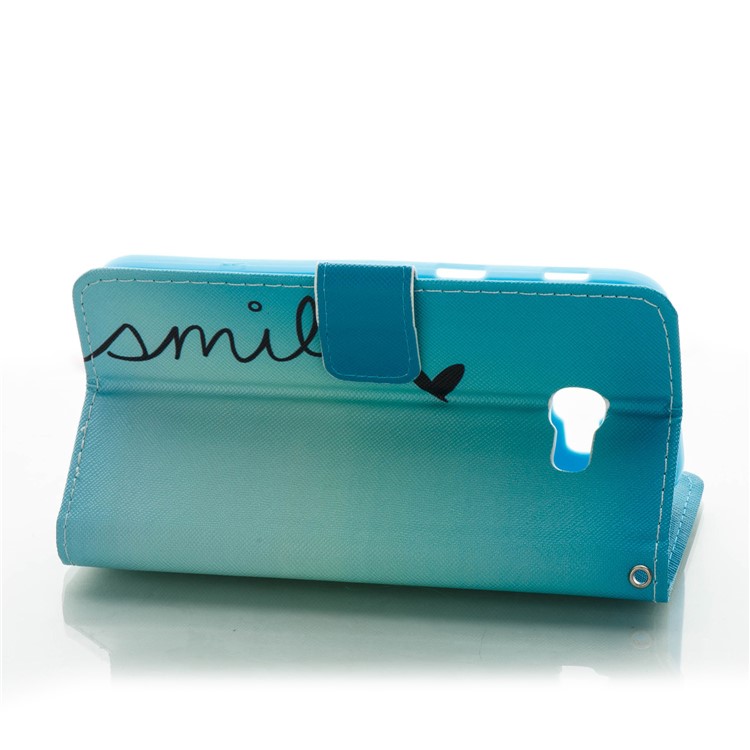 Pattern Printing Wallet Leather Stand Cover for Samsung Galaxy A5 (2017) - SMILE Pattern-2