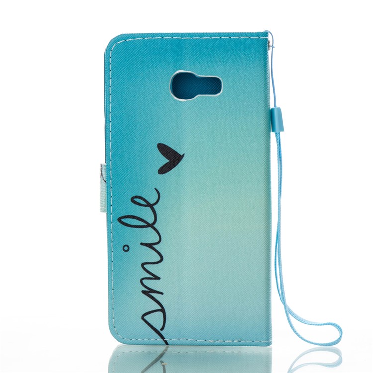 Pattern Printing Wallet Leather Stand Cover for Samsung Galaxy A5 (2017) - SMILE Pattern-6