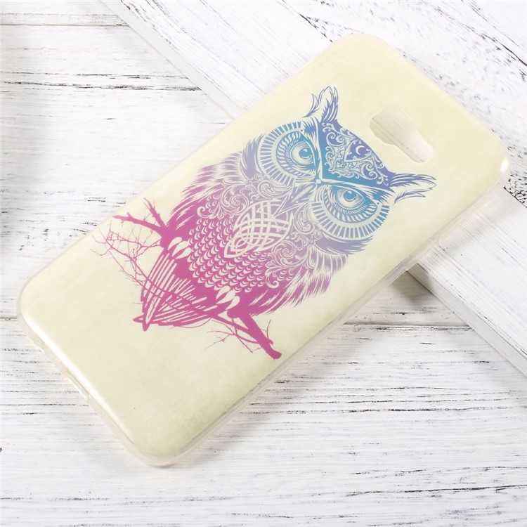 IMD Patterned TPU Skin Case Cover for Samsung Galaxy A7 (2017) SM-A720F - Cool Owl-1