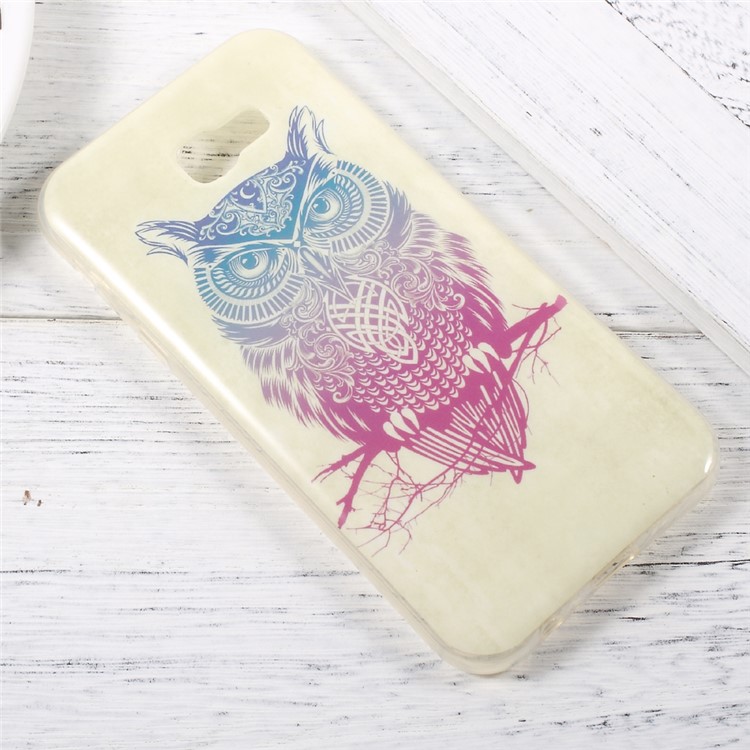 IMD Patterned TPU Skin Case Cover for Samsung Galaxy A7 (2017) SM-A720F - Cool Owl-2