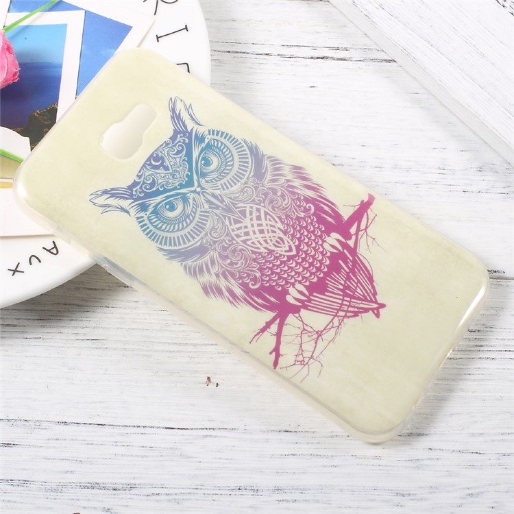 IMD Patterned TPU Skin Case Cover for Samsung Galaxy A7 (2017) SM-A720F - Cool Owl-3