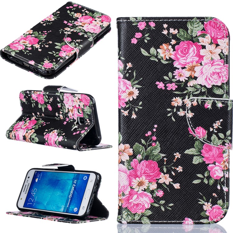 

Pattern Printing Leather Wallet Case for Samsung Galaxy J5 SM-J500F - Vivid Flowers, Galaxy J5 SM-J500F (2015)