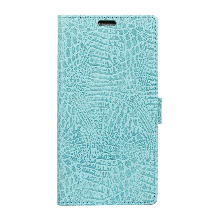 

For Samsung Galaxy S8 Crocodile Texture Leather Flip Wallet Case - Cyan, Galaxy S8