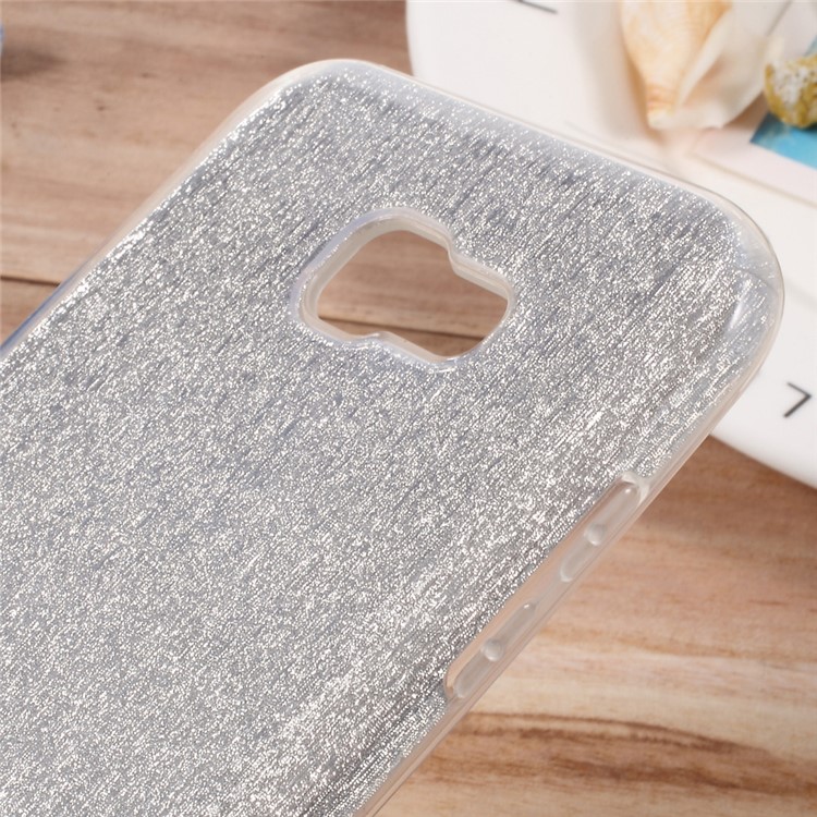 Glittery TPU + PC Hybrid Phone Case for Samsung Galaxy A5 (2017) SM-A520F - Silver-4