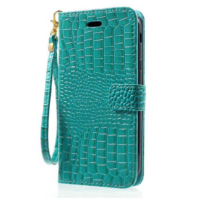 

Crocodile Texture Leather Stand Wallet Cover for Samsung A5 (2017) SM-A520F - Blue