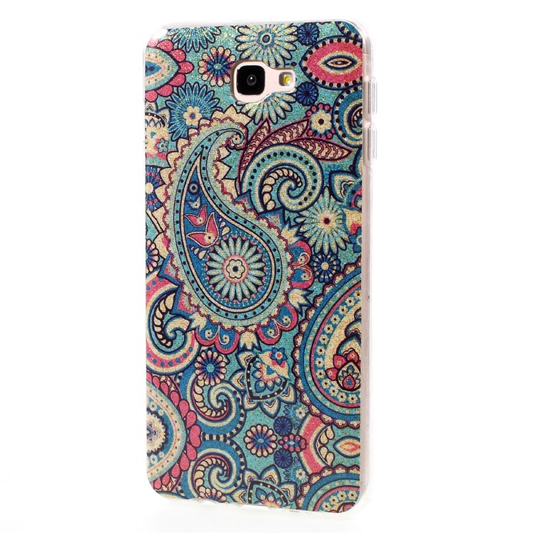 Pattern Printing TPU Case for Samsung Galaxy J7 Prime/On7 2016 - Paisley Flowers-2