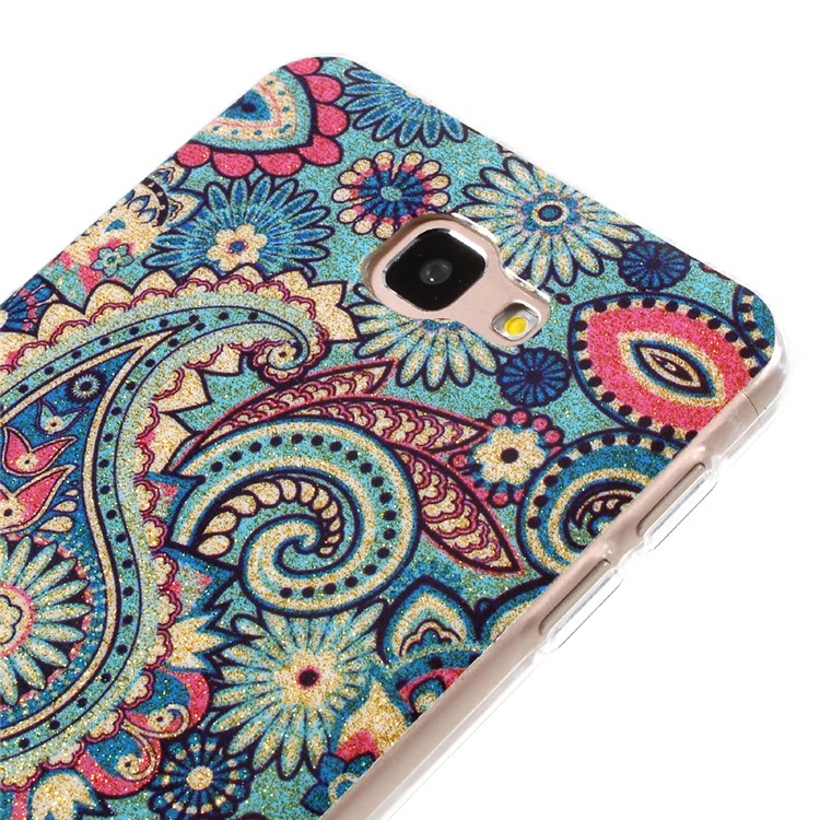 Pattern Printing TPU Case for Samsung Galaxy J7 Prime/On7 2016 - Paisley Flowers-4