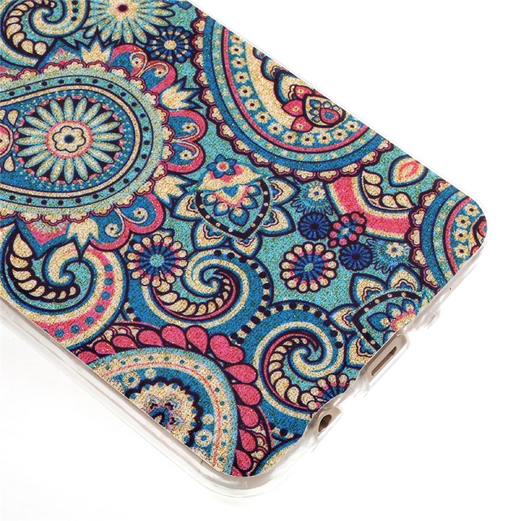 Pattern Printing TPU Case for Samsung Galaxy J7 Prime/On7 2016 - Paisley Flowers-5