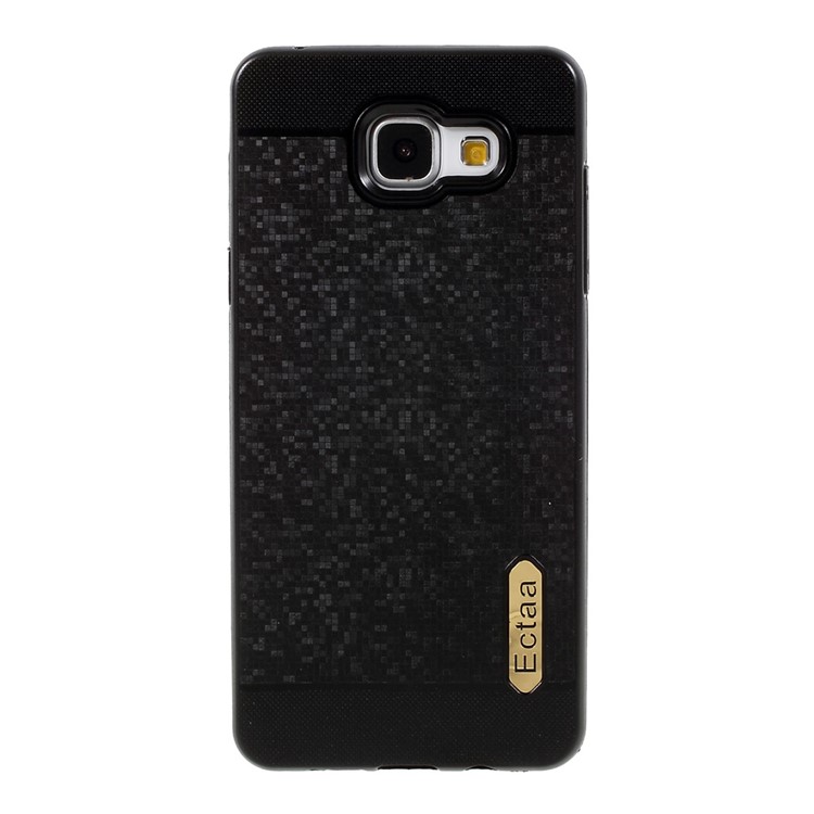 Woven Pattern Plating TPU Phone Case for Samsung Galaxy A3 A310F (2016) - Black-2