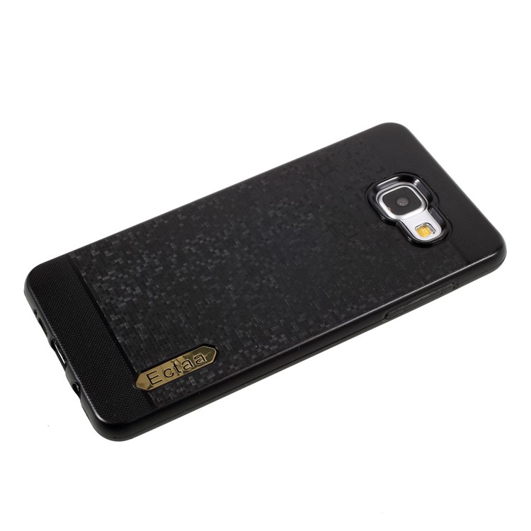 Woven Pattern Plating TPU Phone Case for Samsung Galaxy A3 A310F (2016) - Black-3