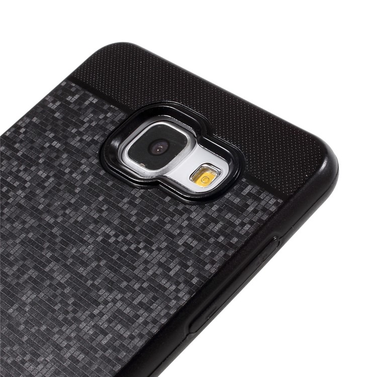 Woven Pattern Plating TPU Phone Case for Samsung Galaxy A3 A310F (2016) - Black-5
