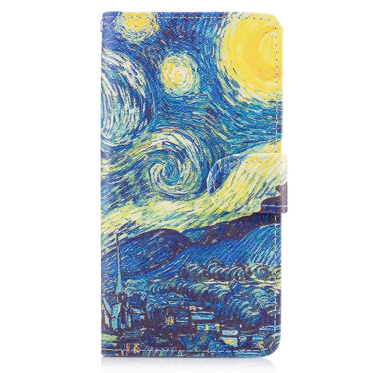 

Printing Pattern Leather Magnetic Wallet Cover for Samsung Galaxy S8 - Oil Painting