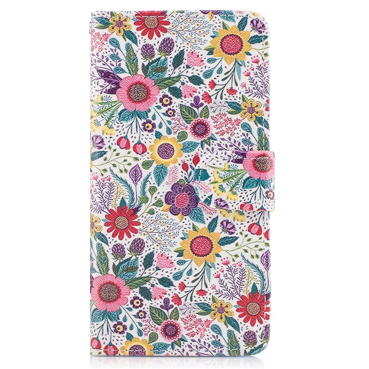 

Pattern Printing Folio Flip Leather Wallet Case for Samsung Galaxy S8 - Colorful Flowers