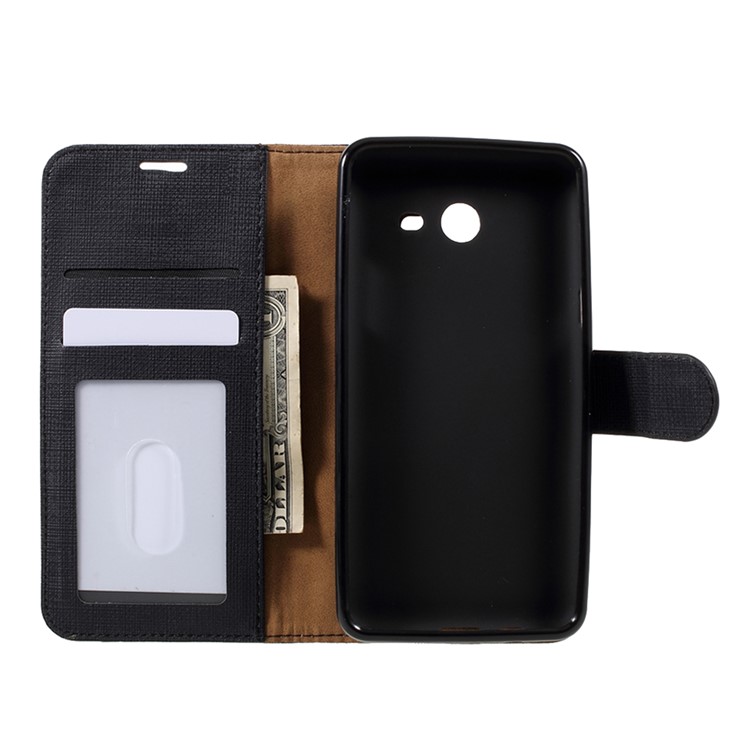 For Samsung Galaxy J5 (2017) Cloth Texture PU Leather Wallet Case Stand - Black-6
