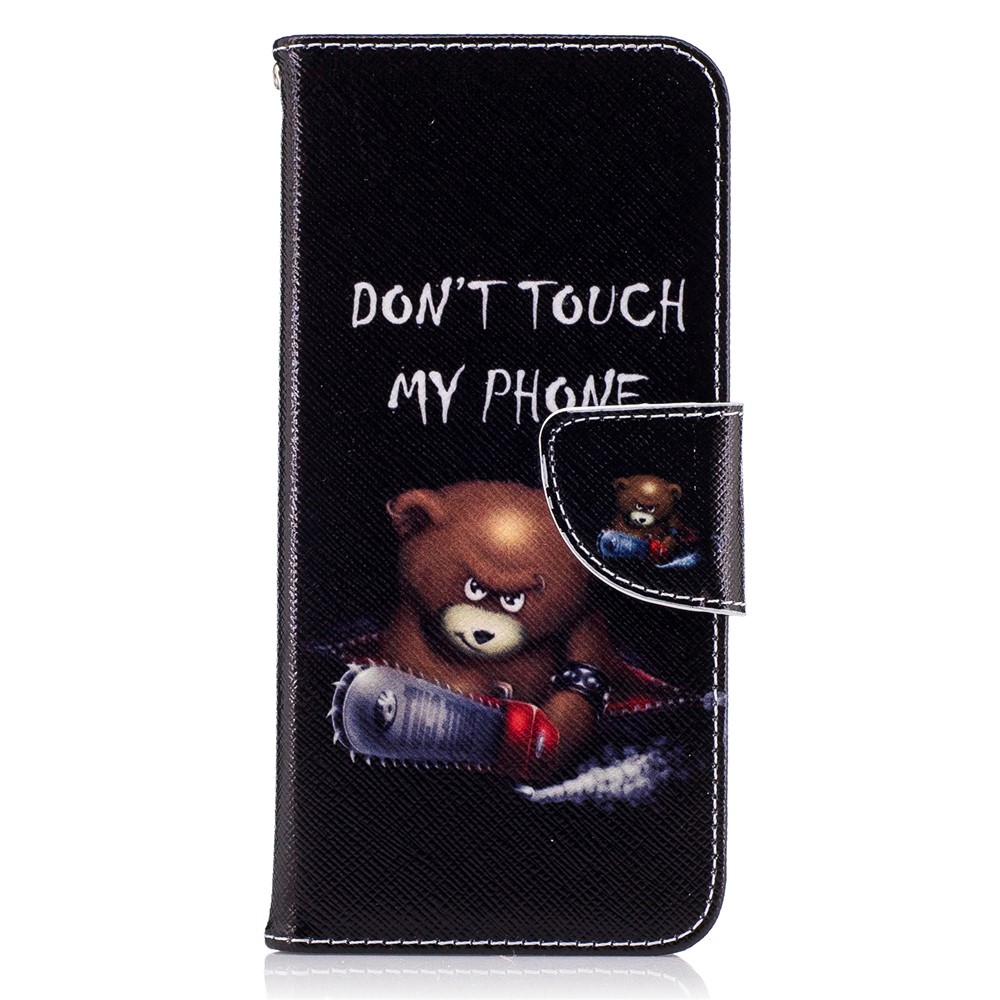 Patterned Leather Phone Case for Samsung Galaxy S8 - Do not Touch My Phone-1
