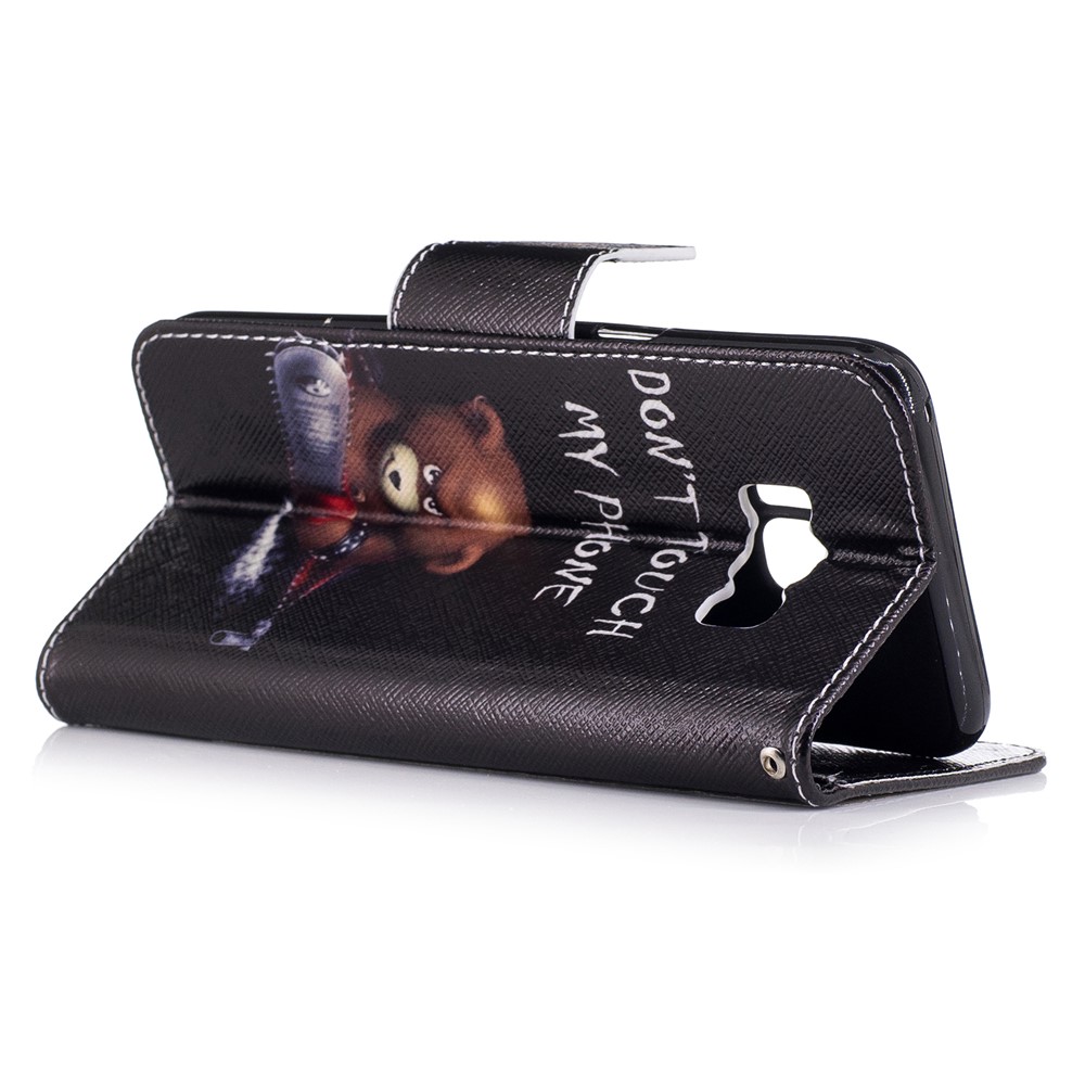 Patterned Leather Phone Case for Samsung Galaxy S8 - Do not Touch My Phone-3