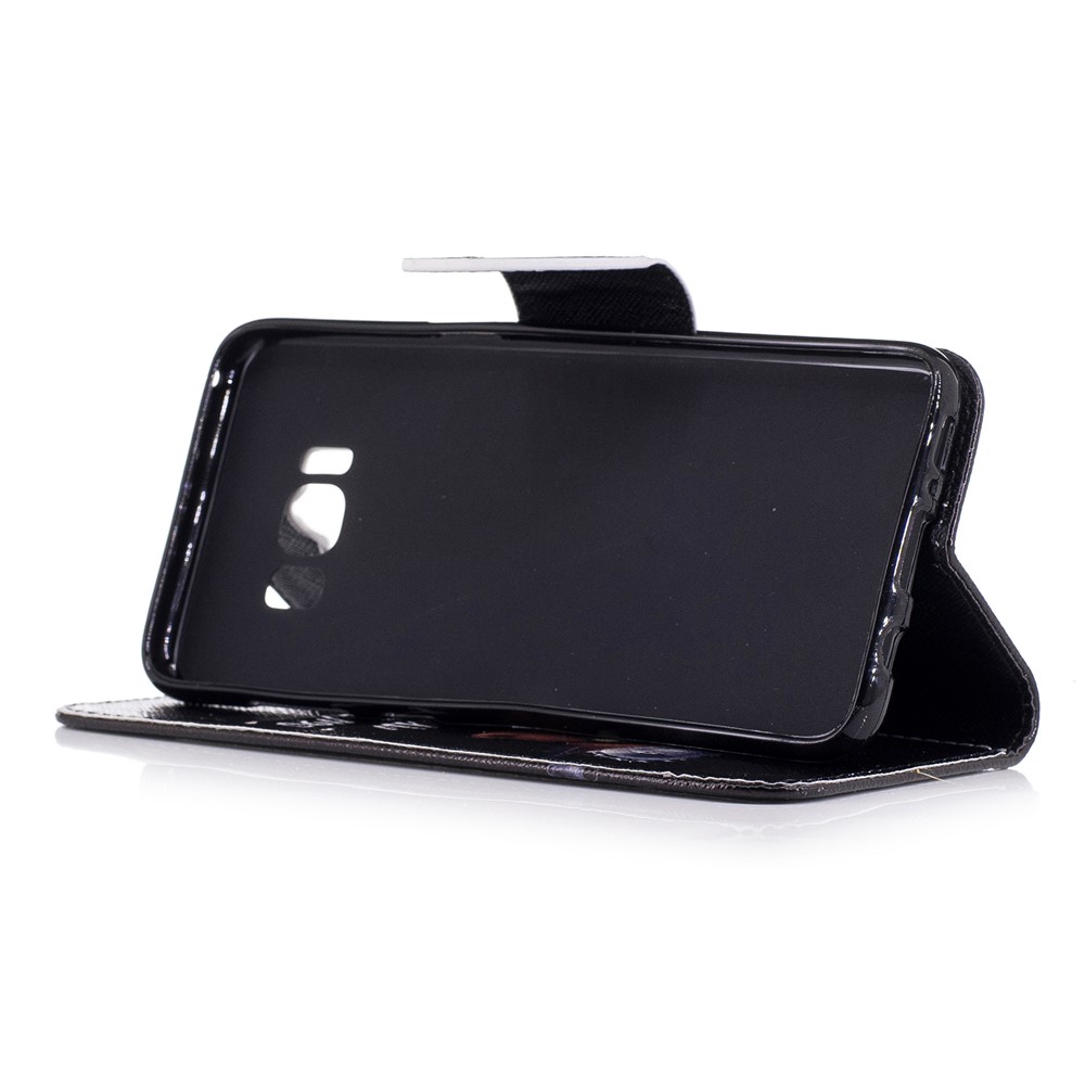 Patterned Leather Phone Case for Samsung Galaxy S8 - Do not Touch My Phone-4