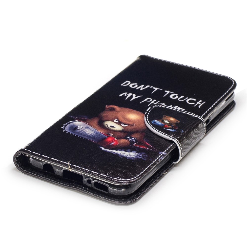 Patterned Leather Phone Case for Samsung Galaxy S8 - Do not Touch My Phone-5