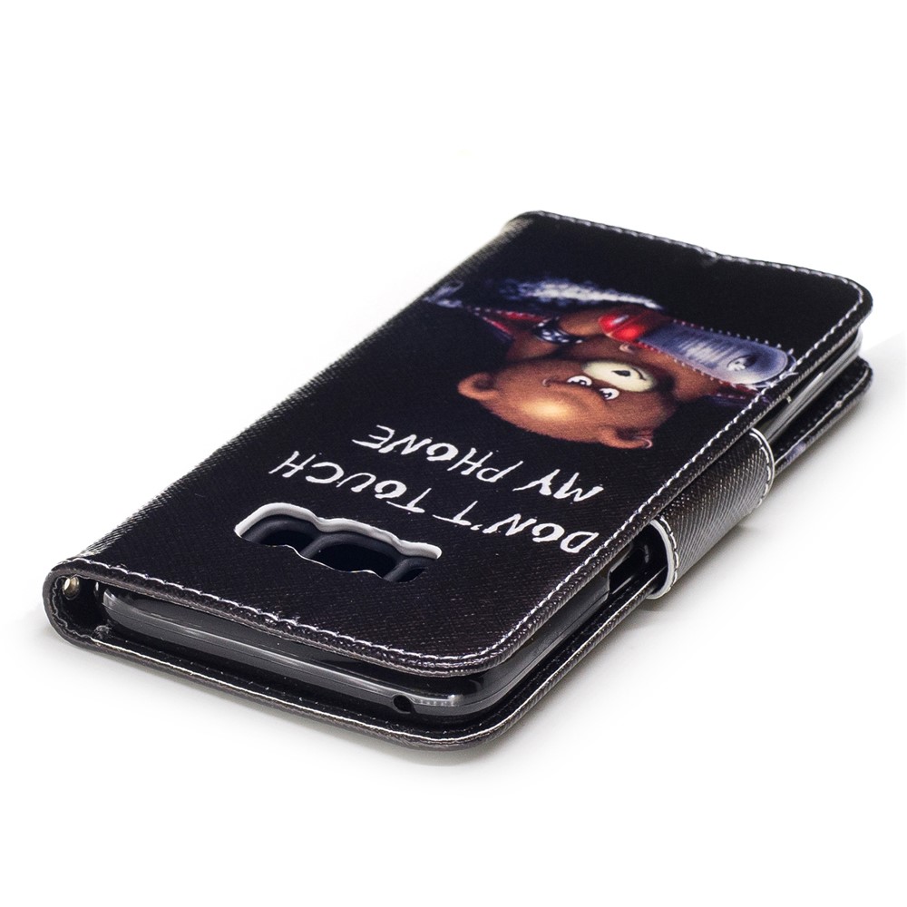 Patterned Leather Phone Case for Samsung Galaxy S8 - Do not Touch My Phone-6