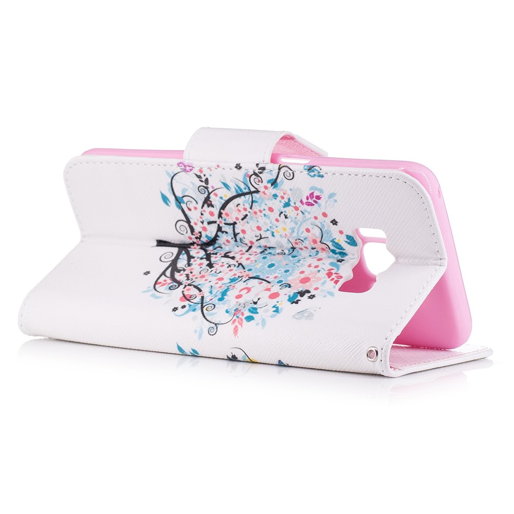 Porte-monnaie Porte-monnaie Couverture En Cuir Pour Samsung Galaxy S8 - Arbre De Fleurs