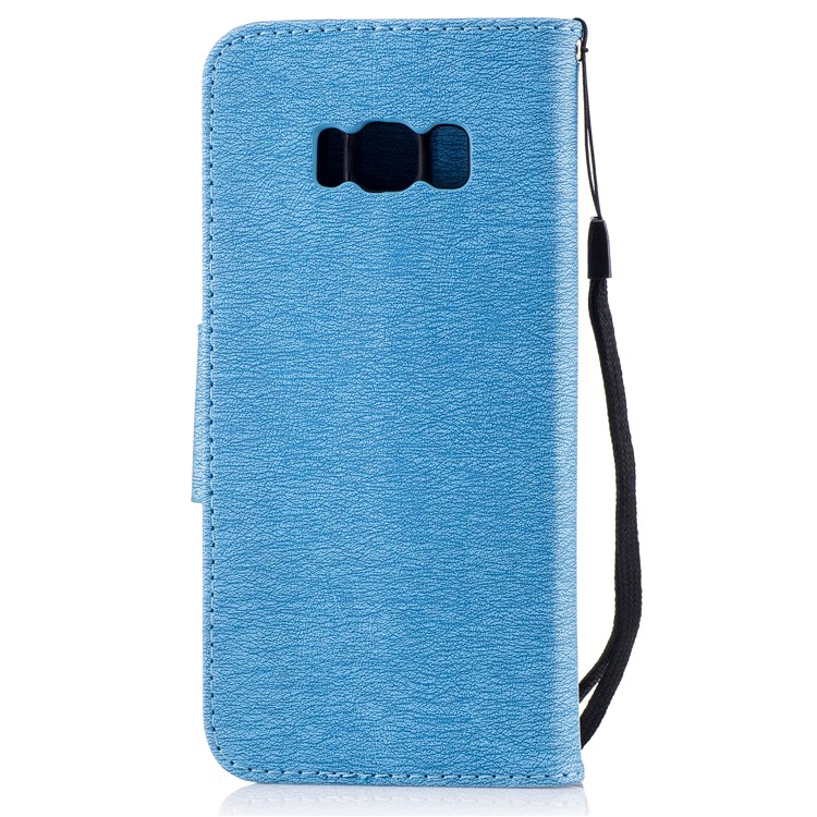 Para Samsung Galaxy S8 Suporte de bolsa de couro para ursinho impresso - Bebê azul-3