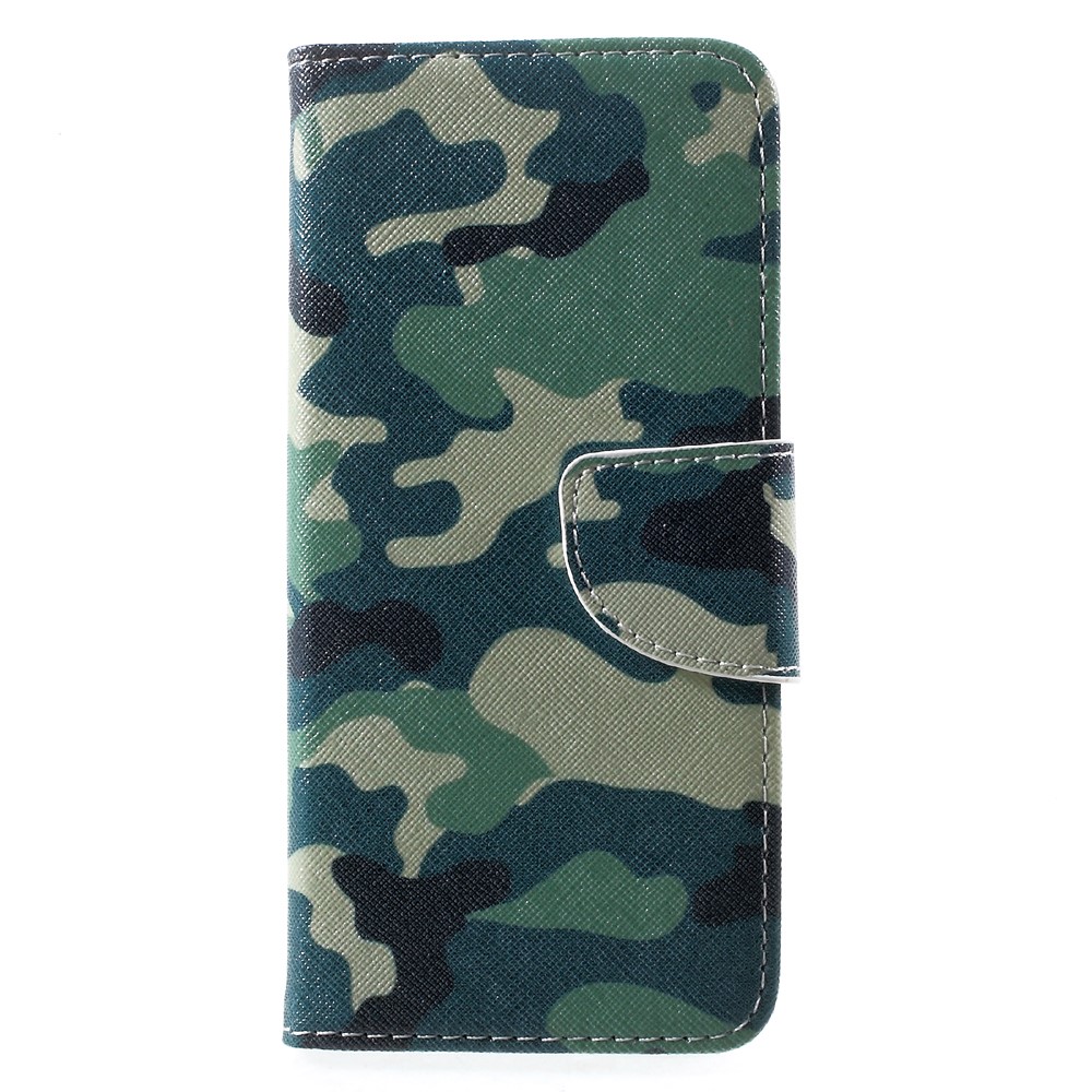 Para Samsung Galaxy S8 Caixa de Couro da Carteira Flip Stand Stand - Padrão de Camuflagem