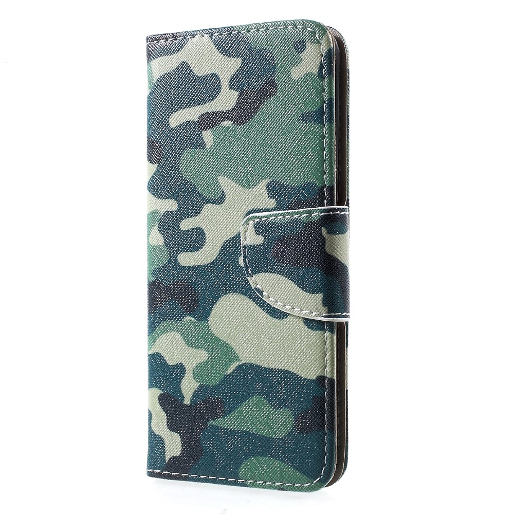 Para Samsung Galaxy S8 Estampado de Soporte Estampado de Cuero de Cuero de Billetera - Patrón de Camuflaje-2