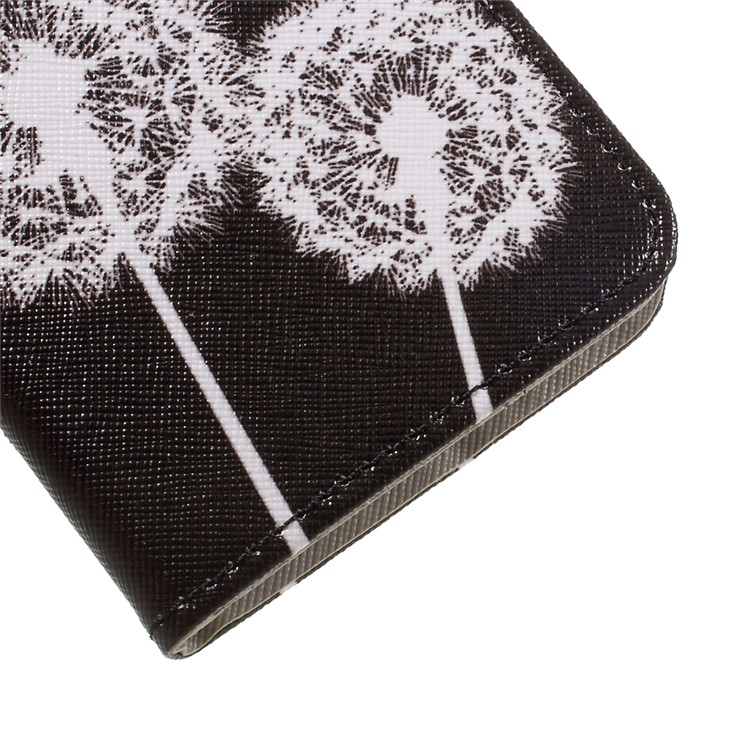 Patterned Wallet Stand Leather Phone Case for Samsung Galaxy S8 - Dandelions Pattern-4