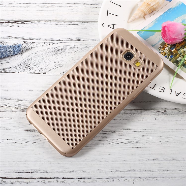

Hollow Mesh PC Cellphone Case for Samsung Galaxy A5 (2017) A520 - Gold