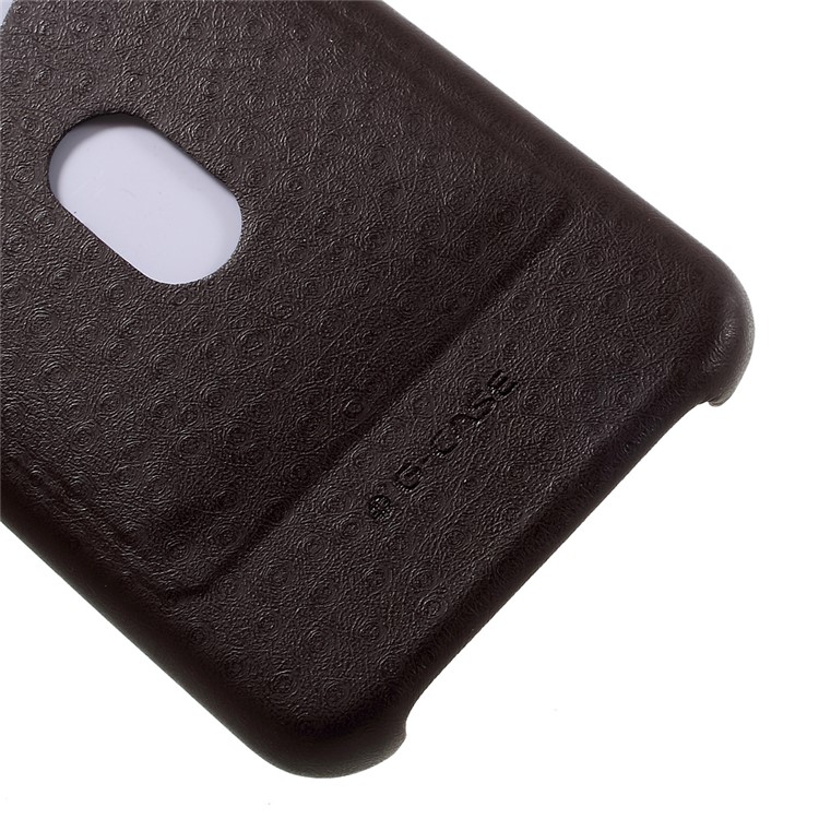 G-CASE Ostrich Grain Leather Coated Plastic Hard Cover with Card Slot for Samsung Galaxy S8 Plus - Coffee-5