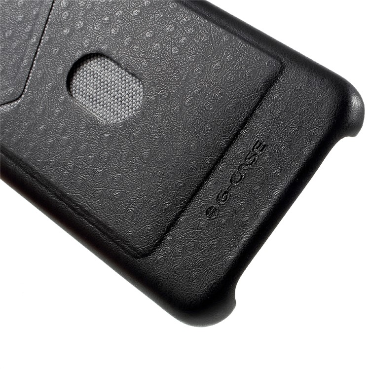G-CASE Ostrich Texture Leather Coated Card Slot PC Mobile Case for Samsung Galaxy S8 - Black-5