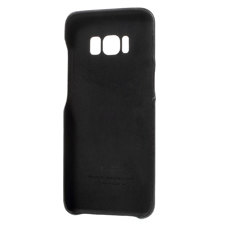 G-CASE Ostrich Texture Leather Coated Card Slot PC Mobile Case for Samsung Galaxy S8 - Black-7