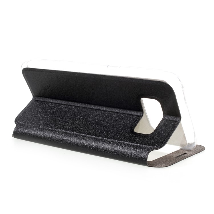 View Window Touch Slide Leather Flip Case for Samsung Galaxy S8 - Black-8