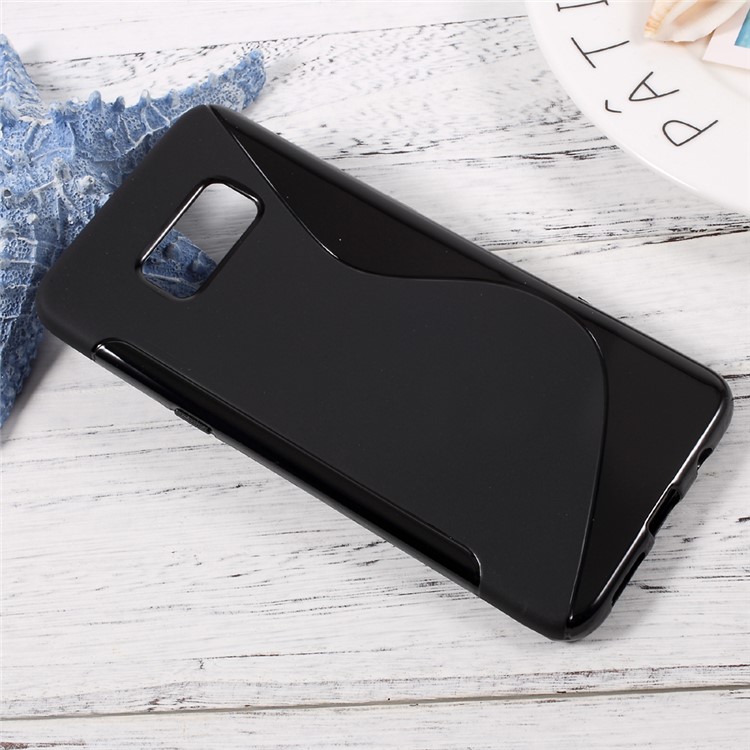 S Shape Soft TPU Mobile Case for Samsung Galaxy S8 Plus - Black-3