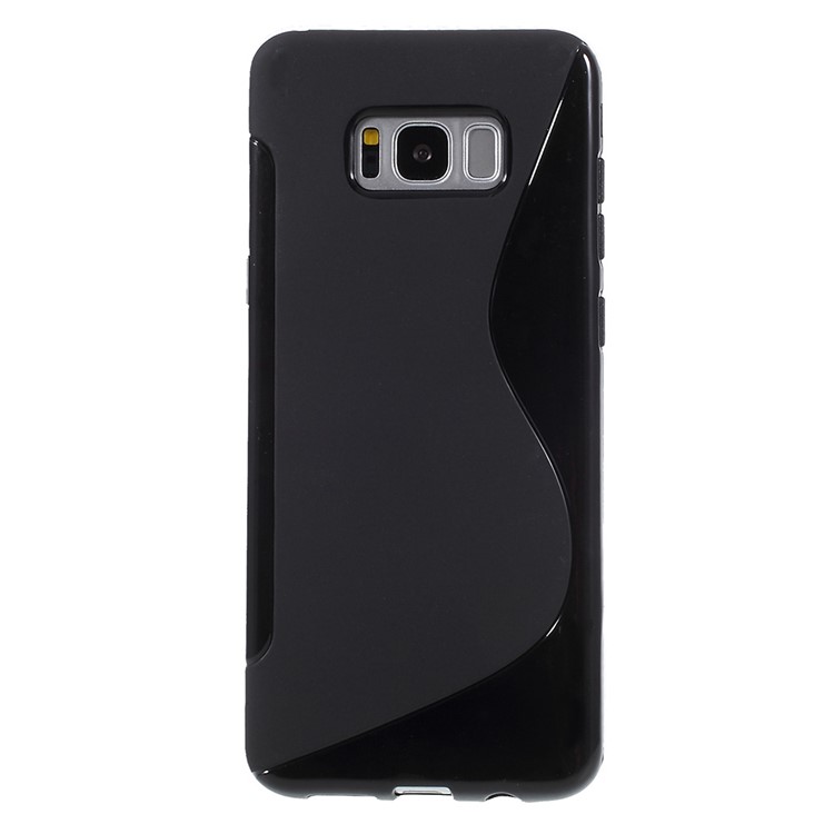S Shape Soft TPU Mobile Case for Samsung Galaxy S8 Plus - Black-5