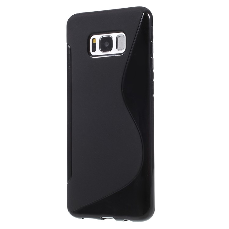 S Shape Soft TPU Mobile Case for Samsung Galaxy S8 Plus - Black-6