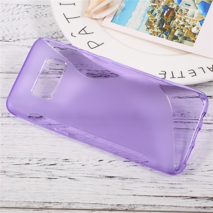 S Shape Gel TPU Mobile Shell Casing for Samsung Galaxy S8 - Purple-3