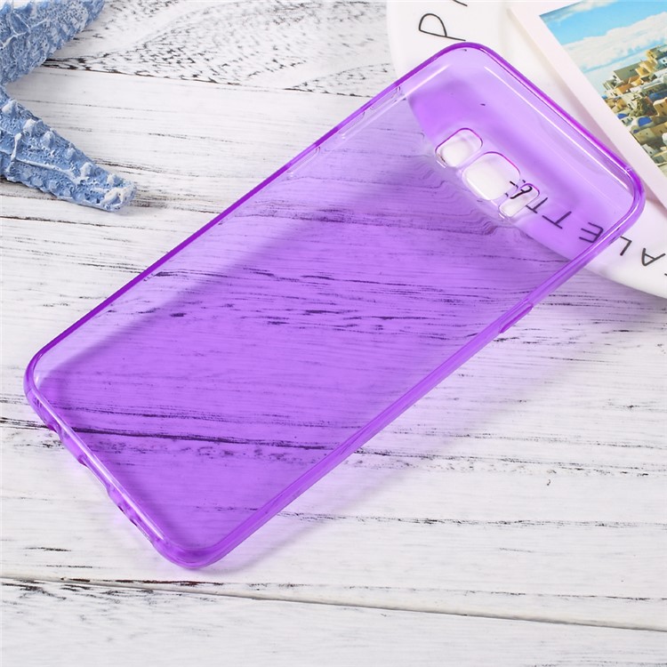 Clear TPU Phone Case Accessory for Samsung Galaxy S8 Plus - Purple-2