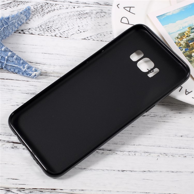 Solid Color Glossy TPU Case for Samsung Galaxy S8 Plus - Black-2