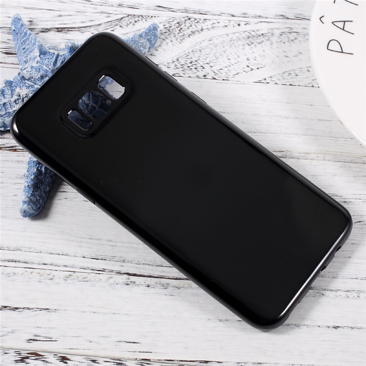 Solid Color Glossy TPU Case for Samsung Galaxy S8 Plus - Black-3