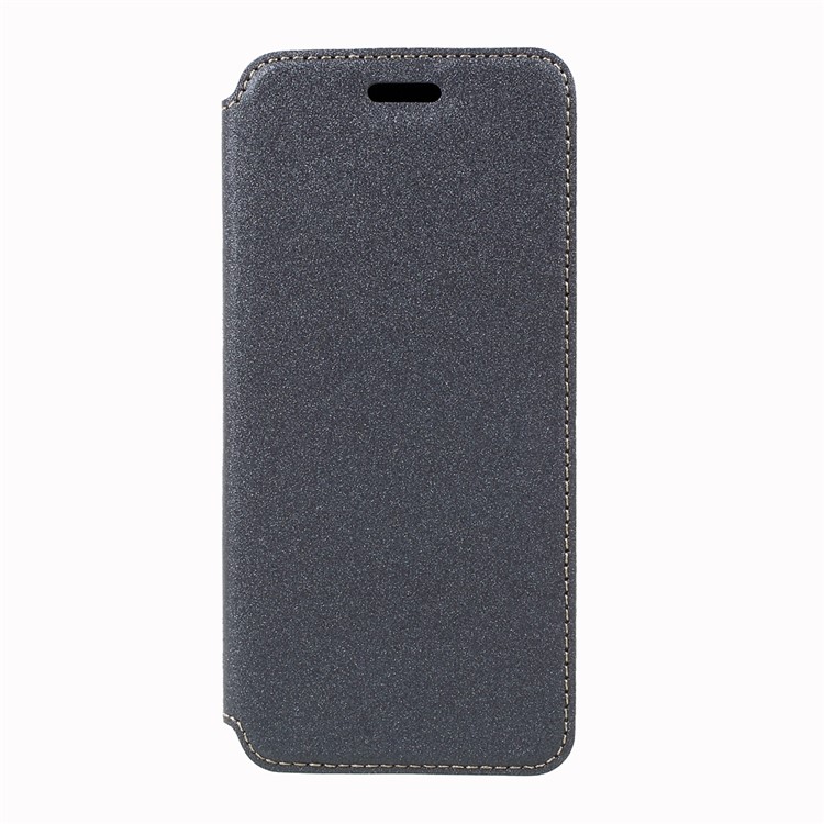 Sand-like Texture Leather Invisible Magnetic Case for Samsung Galaxy S8 - Grey-1