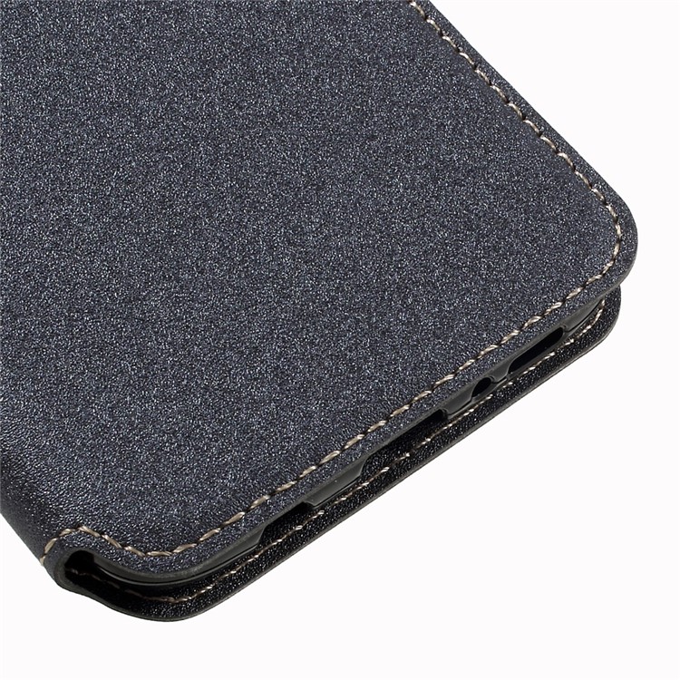 Sand-like Texture Leather Invisible Magnetic Case for Samsung Galaxy S8 - Grey-7