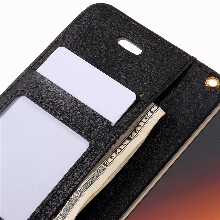 Crocodile Texture Leather Case with Wrist Strap for Samsung Galaxy A3 (2017) - Black-10
