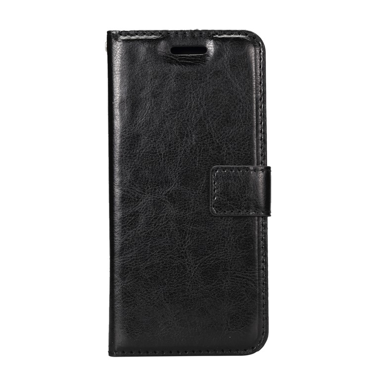 For Samsung Galaxy S8 Crazy Horse Leather Wallet Cover Casing - Black-2