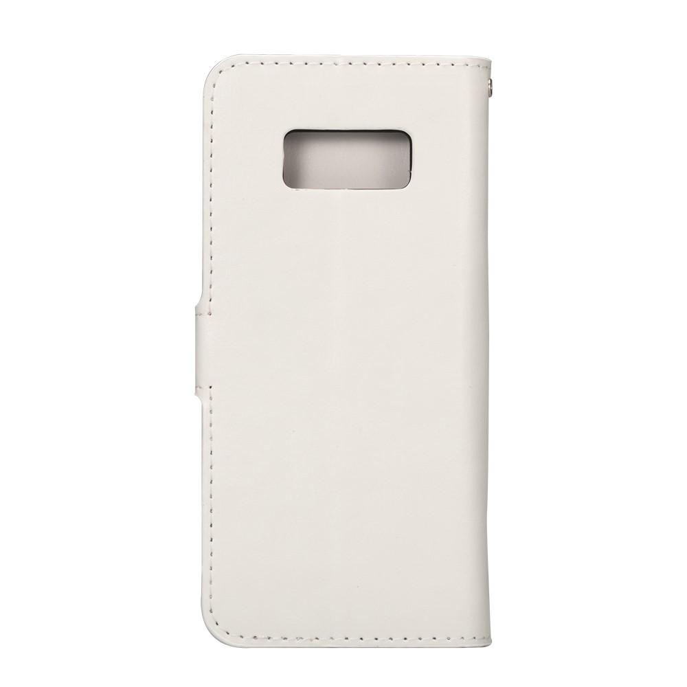 For Samsung Galaxy S8 Crazy Horse Leather Stand Phone Case - White-3