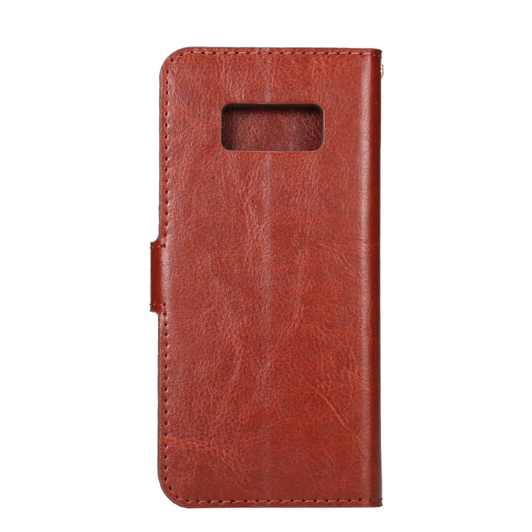For Samsung Galaxy S8 Crazy Horse Leather Stand Mobile Phone Cover - Brown-3
