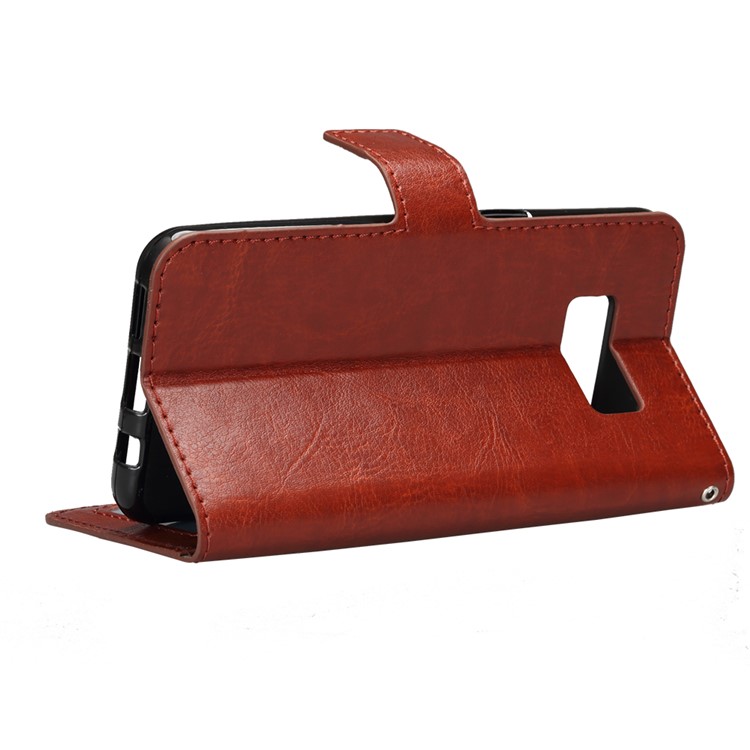 For Samsung Galaxy S8 Crazy Horse Leather Stand Mobile Phone Cover - Brown-5
