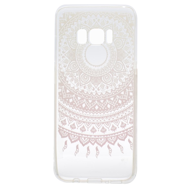 Patterned TPU Protective Case for Samsung Galaxy S8 Plus - Pink Mandala Flower-4