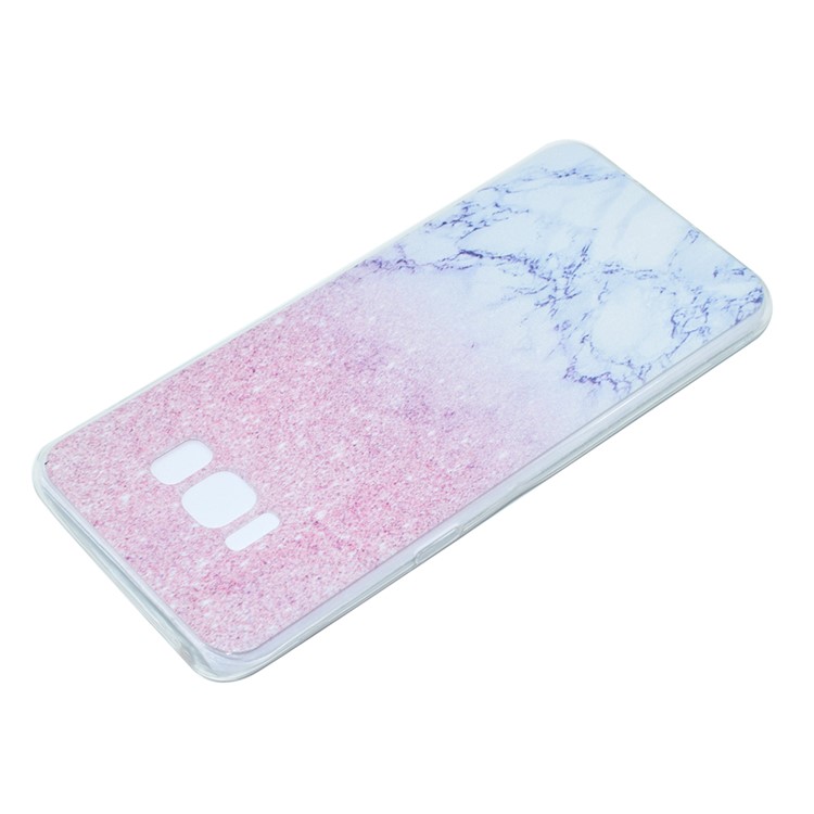 Patterned TPU Phone Accessory Case for Samsung Galaxy S8 Plus - Glitter and Marble Pattern-3
